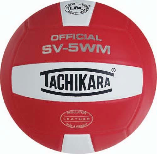 Tachikara SV-5WM Volleyball - Scarlet-White
