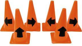 12" Arrow Cones - Set of 6 (2 each)