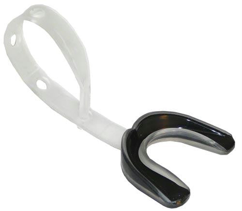 Double Density Mouthguard w- Strap (Youth)(Black)
