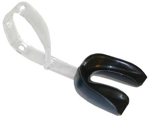 Double Density Mouthguard w- Strap (Adult)(Black)