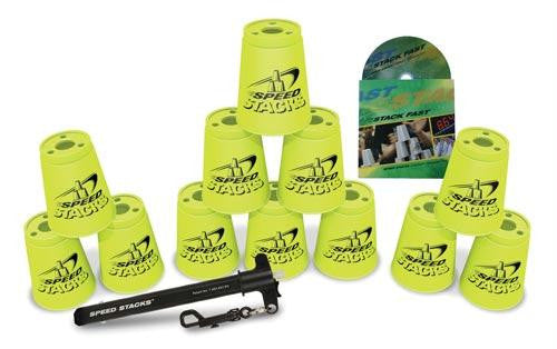 Set of 12 Speed Stacks Cups - Neon Yellow