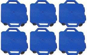 16" Blue Connect-A-Scooters (nylon casters) - Set of 6