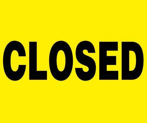 24" x 18" Barricade Sign - Closed