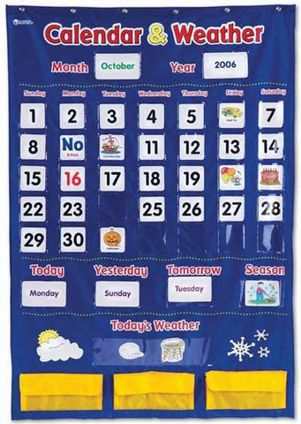 Calendar & Weather Pocket Chart