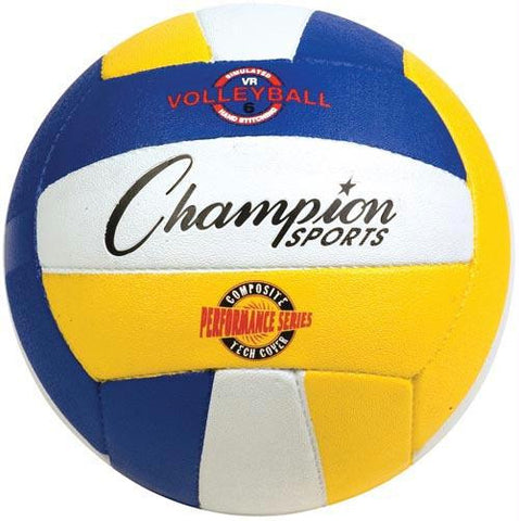 Pro Rubber Volleyball - Blue-White-Yellow