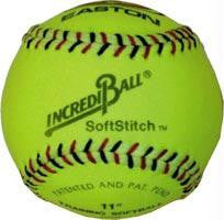 Incrediball 11" Softstitch Softball - Yellow