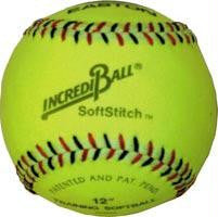Incrediball 12" Softstitch Softball - Yellow