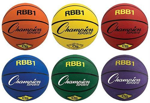Set of 6 Colored Basketballs - Official Size