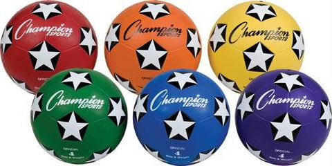 Colored Soccer Balls - Size 4 (Set of 6)