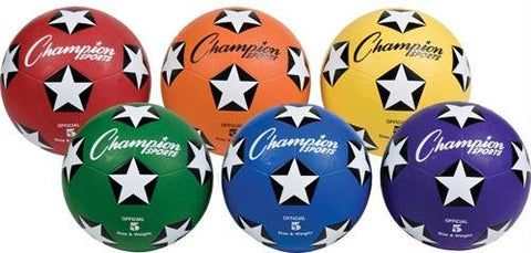 Colored Soccer Balls - Size 5 (Set of 6)