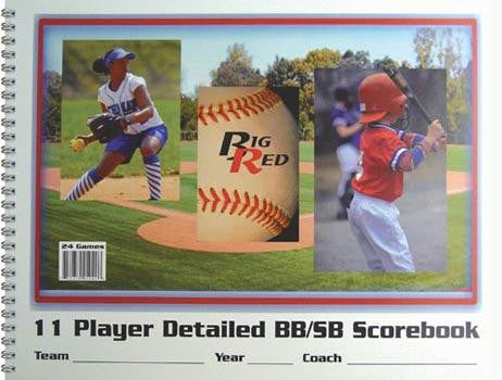 11 Player Baseball-Softball Scorebooks