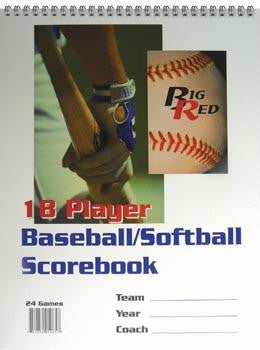 18 Player Baseball-Softball Scorebooks