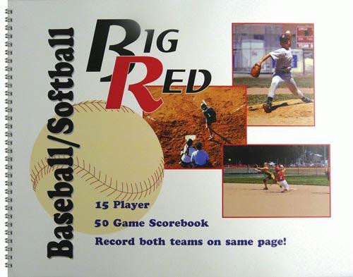 15 Player Baseball-Softball Scorebook