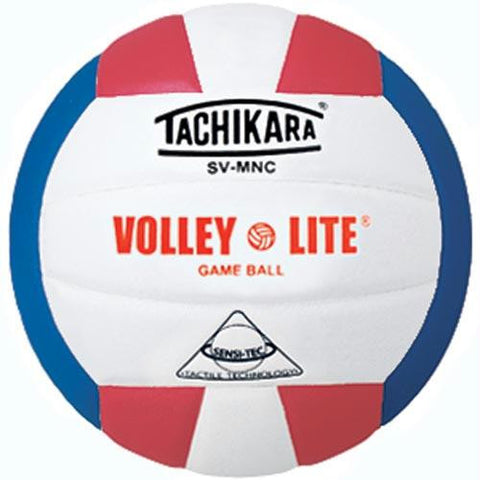 Tachikara Volley-Lite Volleyball - Rd-Wht-Blu