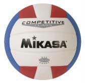 Mikasa VSL215 Syn. Leather Volleyball - R-W-B