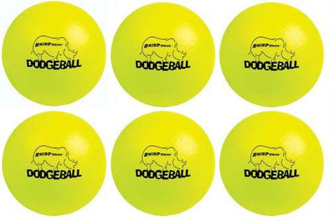 Rhino Skin Dodgeballs - Neon Yellow (Set-6)