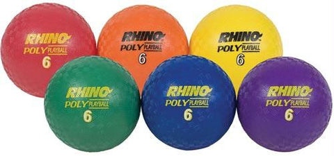 6" Ultimate Rhino Poly Playballs - Set of 6