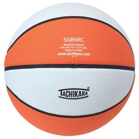Tachikara Rubber Basketball (Intermediate) (Orange-White)