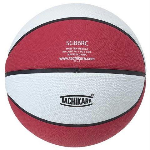 Tachikara Rubber Basketball (Intermediate) (Red-White)