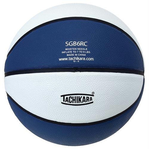 Tachikara Rubber Basketball (Intermediate) (Blue-White)