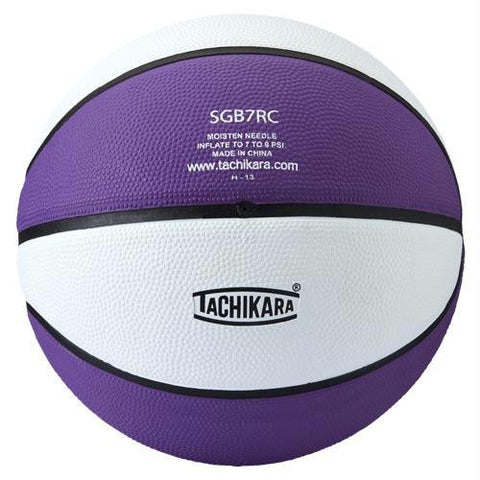 Tachikara Rubber Basketball (Official) (Purple-White)