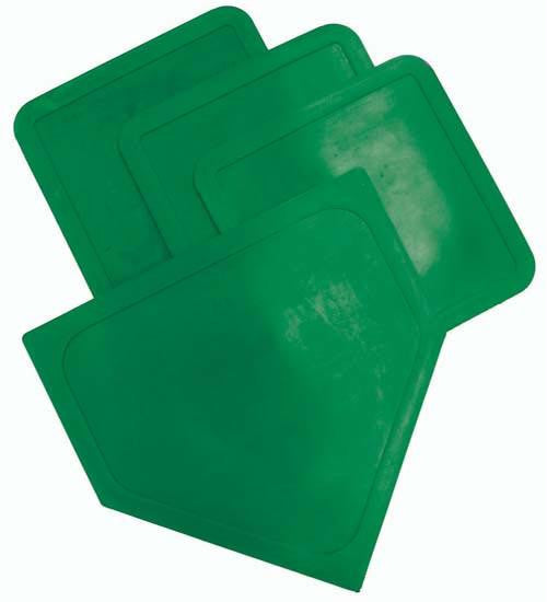 Poly Baseball Bases - Green