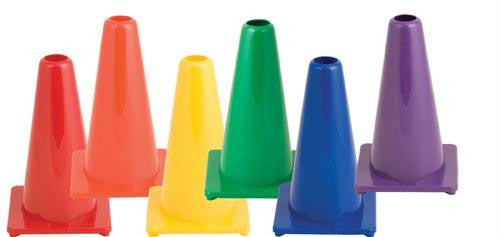 HI Visibility Flexible Vinyl Cone Sets - 9" (Set of 6)