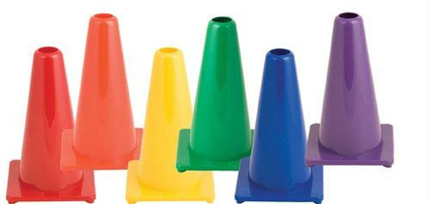 HI Visibility Flexible Vinyl Cone Sets - 9" (Set of 6)