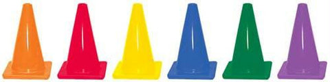 6" Colored Traffic Cones - Set of 6