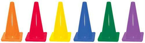 18" Colored Traffic Cones - Set of 6