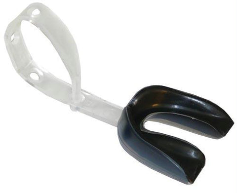 Double Density Mouthguard w- Strap (Adult)(Black)