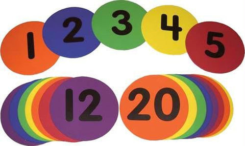 Bright Colored Number Markers-Rainbow Set