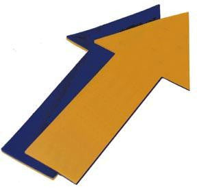 Jumbo Straight Poly Arrow (blue-yellow)