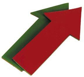 Jumbo Straight Poly Arrow (red-green)