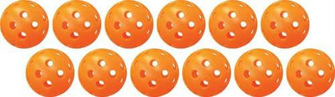 1 Dozen Poly Golf Balls w- holes - Orange