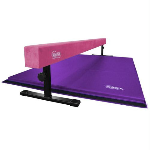 Combo Gym Pack - 8' Adj. Pink Beam w- 6' Purple Mat