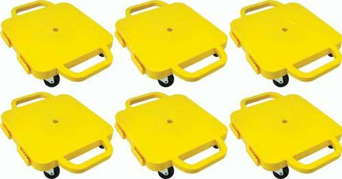 12" Curved-Handle Connect-A-Scooters - Set of 6 Yellow