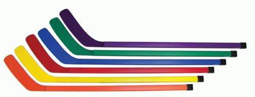 36" rainbow Hockey Sticks (set of 6)