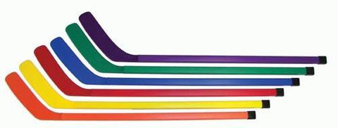 36" rainbow Hockey Sticks (set of 6)