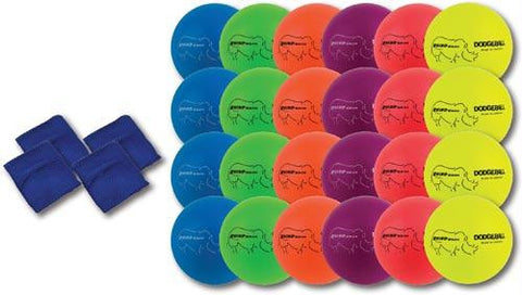 Rhino Skin Neon Rainbow Dodgeball Set