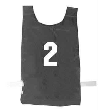 Nylon Numbered Pinnies - Black (1-12)