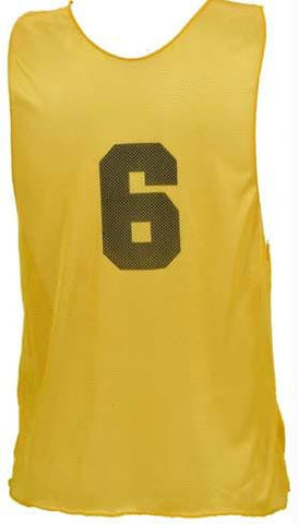 Numbered Youth Micro Mesh Vests - Gold