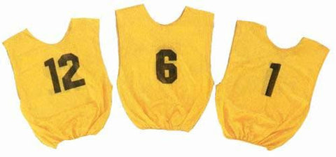 Youth Numbered Scrimmage Vests - Gold