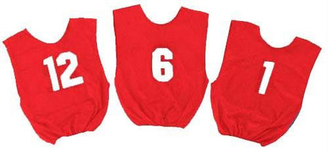 Youth Numbered Scrimmage Vests - Red