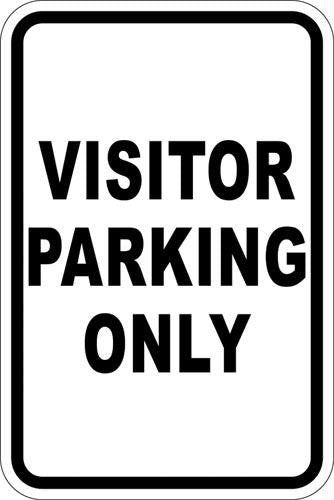 12" x 18" Sign - Visitor Parking Only