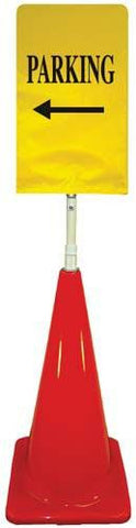Cone Sign Kit - PARKING (Left Arrow) (yellow)