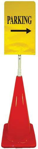 Cone Sign Kit - PARKING (Right Arrow) (yellow)
