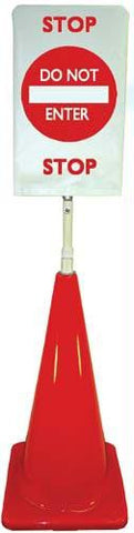 Cone Sign Kit - STOP, DO NOT ENTER (Red-White)