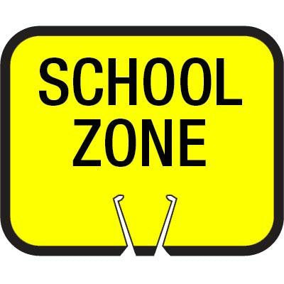 Snap-On Cone Sign - SCHOOL ZONE