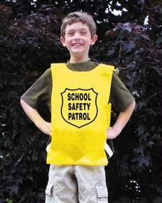 Nylon Pinnie (Yellow) w- Safety Patrol Emblem